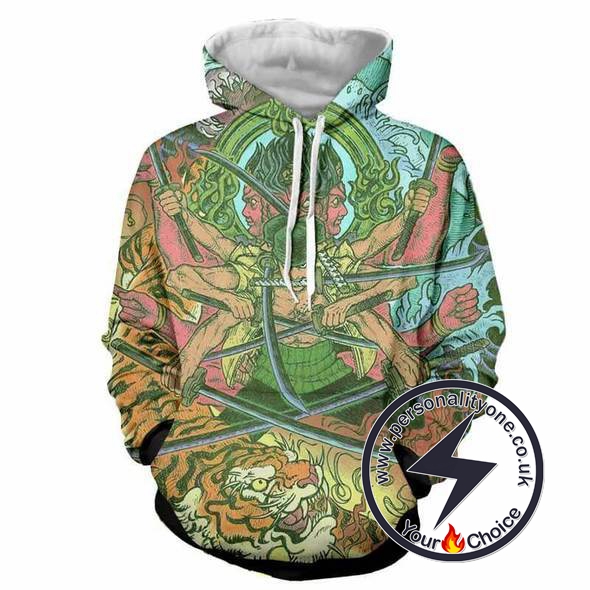 One Piece - Zoro Swordsman 3D - Hoodies